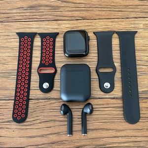 Pack of smart watch and earphones for android devices and iOS